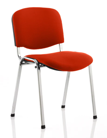 Stackable ISO Chrome Frame Fabric Conference Chair - Multiple Fabric Colour Choices