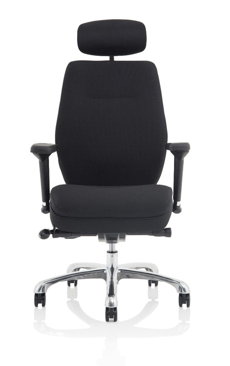 Domino Black Fabric Posture Office Chair