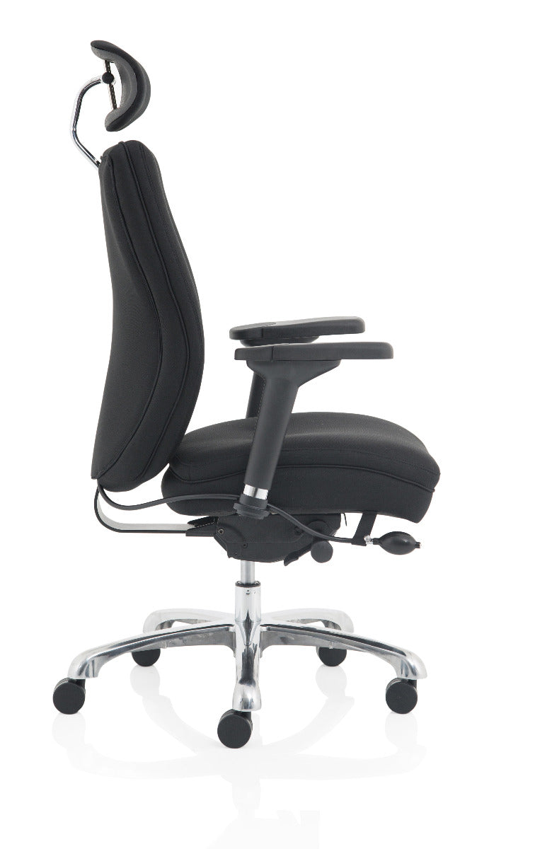 Domino Black Fabric Posture Office Chair