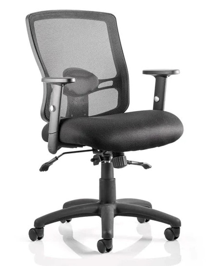 Portland II Mesh Back and Fabric Seat Task Operator Office Chair - Multiple Colour Options