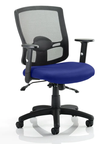 Portland II Mesh Back and Fabric Seat Task Operator Office Chair - Multiple Colour Options