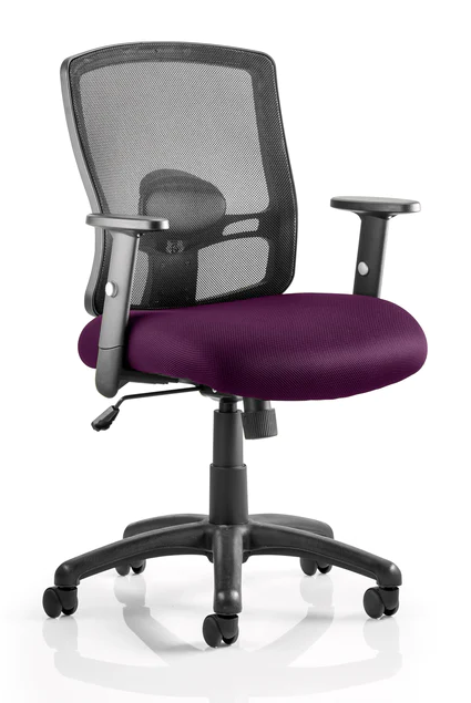 Portland Mesh Back and Fabric Seat Task Operator Office Chair - Multiple Colour Options