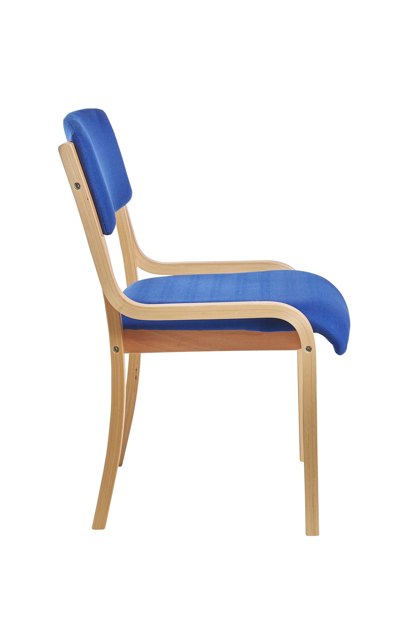 Prague Wood Frame Conference Chair with Optional Arms - Charcoal or Blue Colour Option