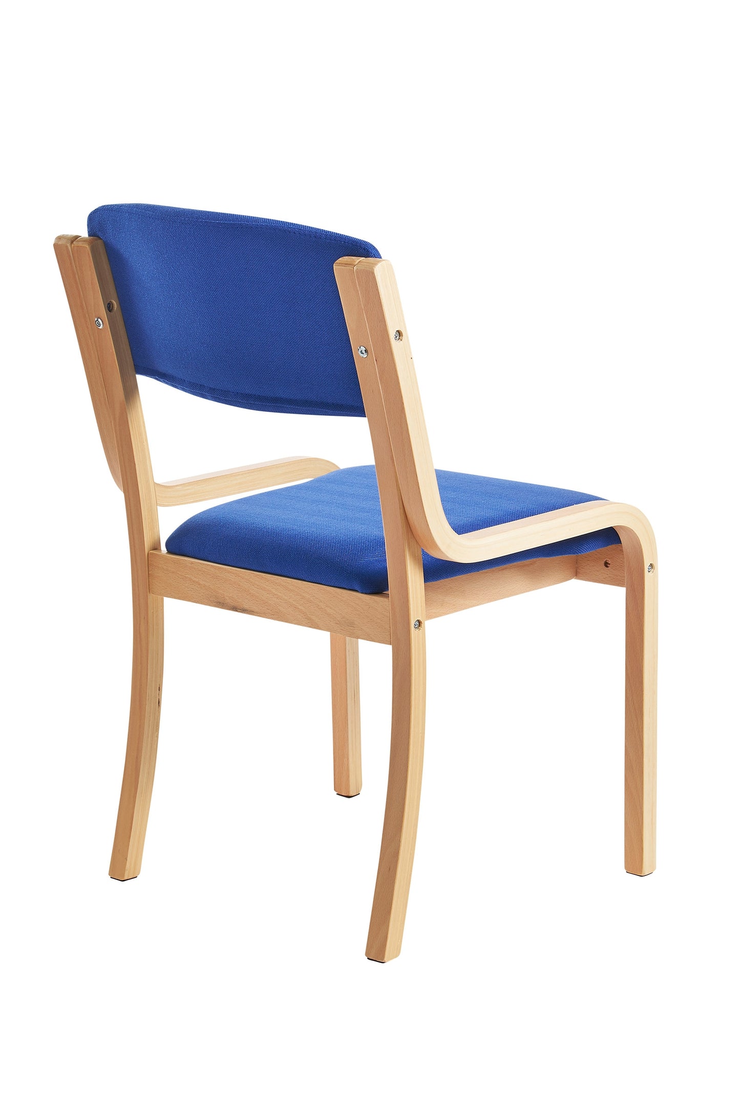 Prague Wood Frame Conference Chair with Optional Arms - Charcoal or Blue Colour Option