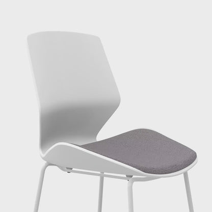 Florence White Frame Fabric Seat High Stool Chair - Available in 20 Colour Choices-