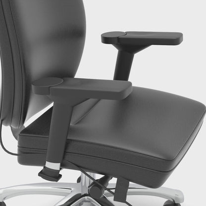 Domino High Back Black Ergonomic Posture Chair with Headrest and Height Adjustable Arms