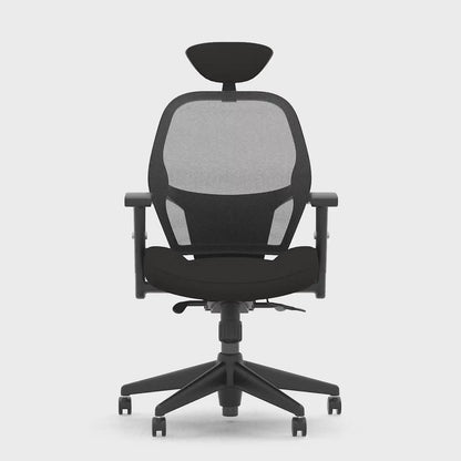 Denver High Mesh Back Black Task Operator Office Chair with Height Adjustable Arms - Optional Headrest
