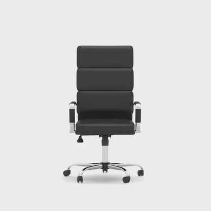 Advocate High Back Bonded Leather Executive Office Chair with Fixed Arms