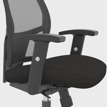 Denver High Mesh Back Black Task Operator Office Chair with Height Adjustable Arms - Optional Headrest