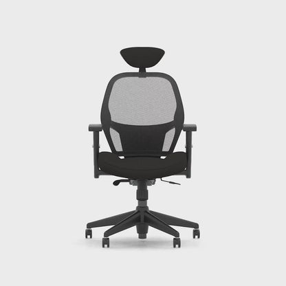 Denver High Mesh Back Black Task Operator Office Chair with Height Adjustable Arms - Optional Headrest