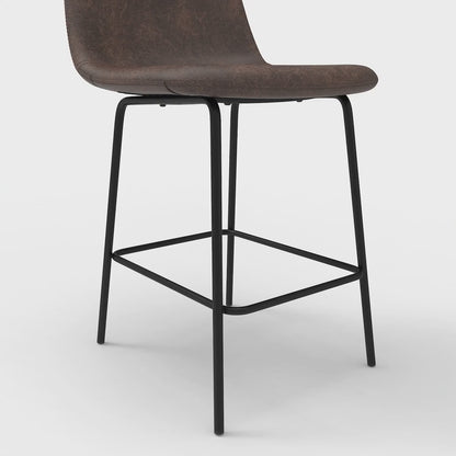 Charford Bistro High Stool in Faux Leather - Black or Brown Option