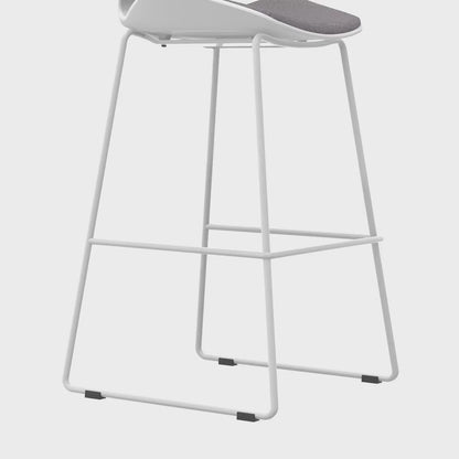 Florence White Frame Fabric Seat High Stool Chair - Available in 20 Colour Choices-