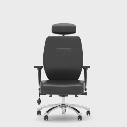 Domino High Back Black Ergonomic Posture Chair with Headrest and Height Adjustable Arms
