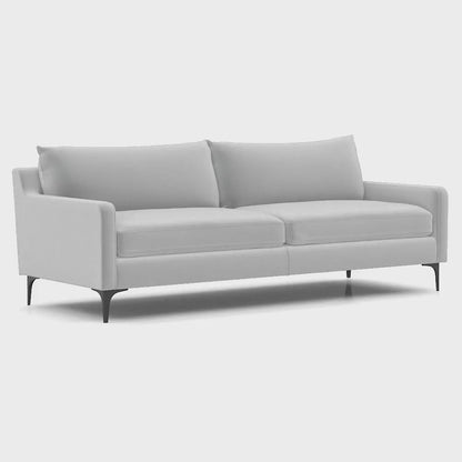 Emmy Cushioned 3 Seater Light Grey Boucle Fabric Sofa