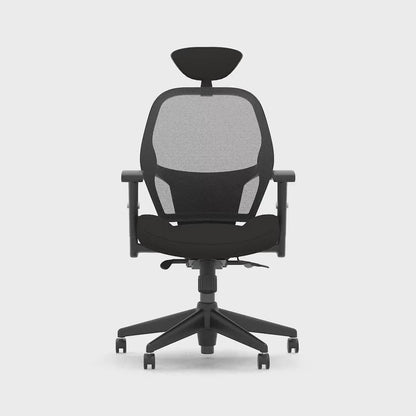 Denver High Mesh Back Black Task Operator Office Chair with Height Adjustable Arms - Optional Headrest