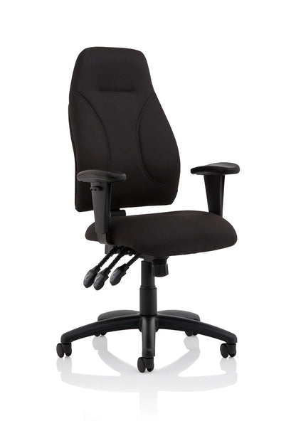 Esme High Back Fabric Task Operator Chair with Height Adjustable Arms