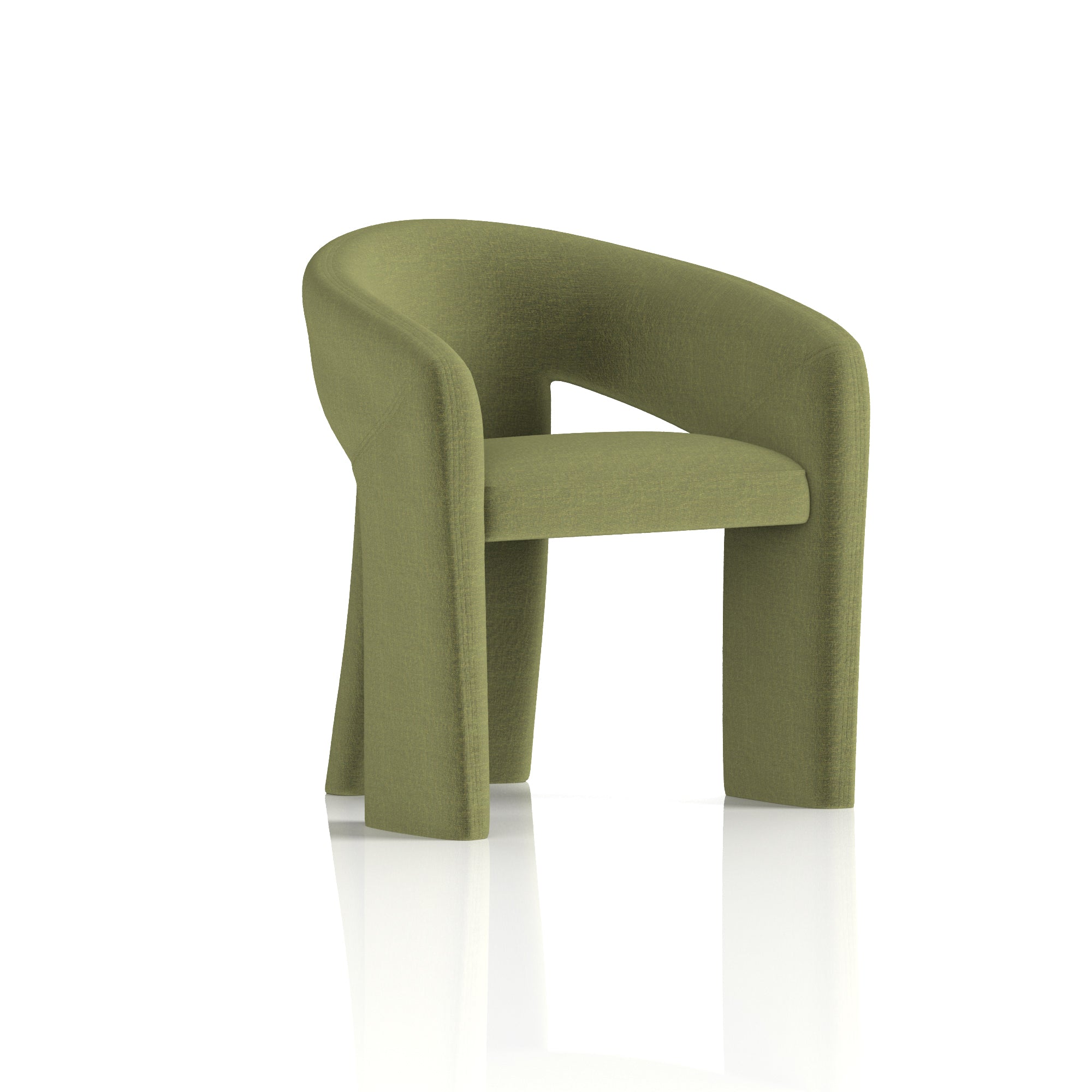 Boho Green Fabric Accent Chair UK