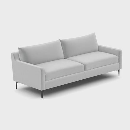 Emmy Cushioned 3 Seater Light Grey Boucle Fabric Sofa