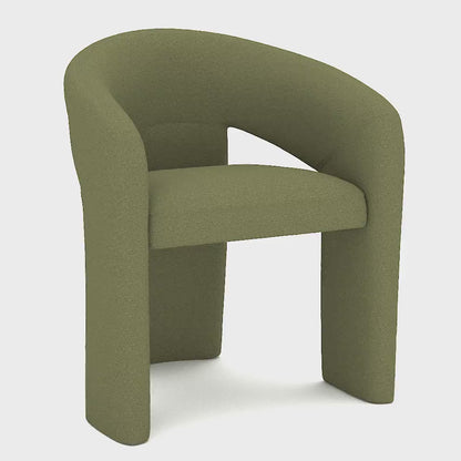 Boho Green Fabric Accent Chair