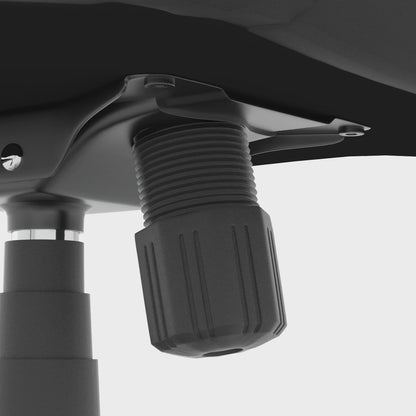 Dakota High Back Black Bonded Leather Office Chair with Fixed Padded Arms