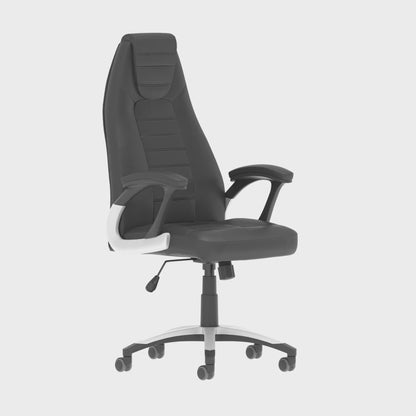 Metropolis High Back Black Faux Leather Executive Office Chair