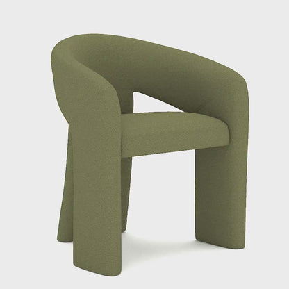 Boho Green Fabric Accent Chair