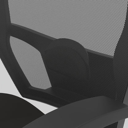 Denver High Mesh Back Black Task Operator Office Chair with Height Adjustable Arms - Optional Headrest