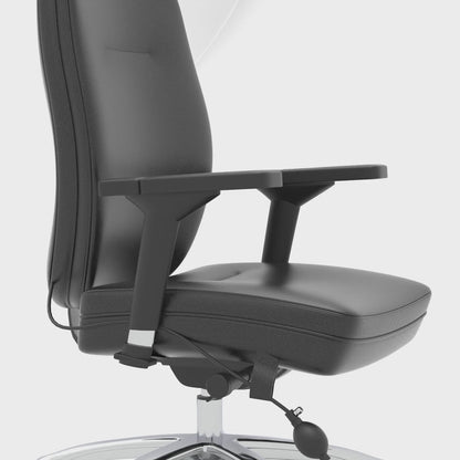 Domino High Back Black Ergonomic Posture Chair with Headrest and Height Adjustable Arms