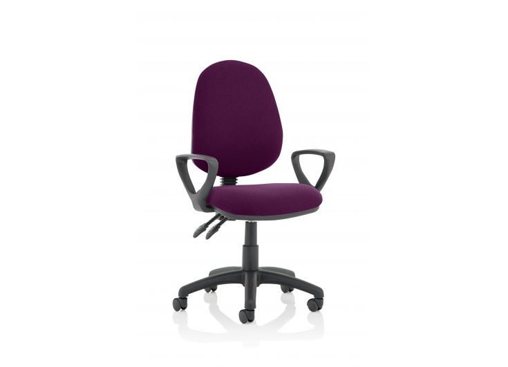 Eclipse 2 Plus Fabric Operator Office Chair - Optional Colour and Armrests
