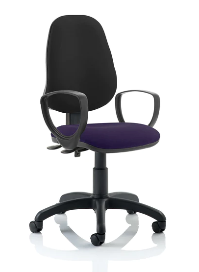 Eclipse 2 Plus Fabric Operator Office Chair - Optional Colour and Armrests