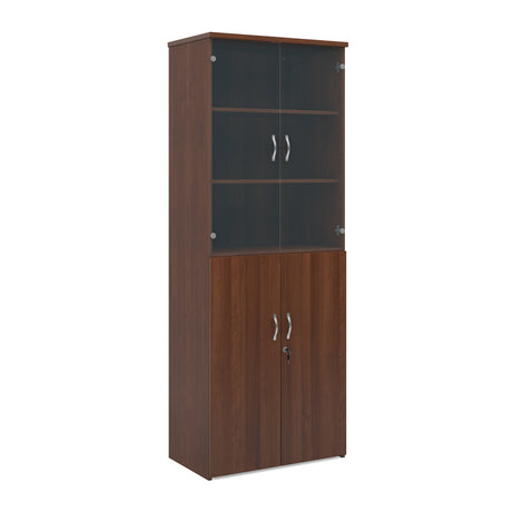 Universal Three, Four or Five Shelf 800mm Wide Combination Bookcase with Glass Doors