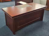 EX SHOWROOM - Mahogany Executive Office Desk with Pedestal and Return - 1800mm - 1830