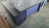 EX SHOWROOM - Modern Grey Oak Right Hand Corner Executive Office Desk  2000mm - WS-D11