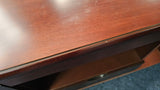 EX SHOWROOM - Walnut Real Wood Veneer Executive Desk with Pedestal and Return - 1800mm - BSE181