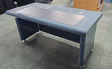 EX SHOWROOM - Grey Gloss Executive Office Desk ONLY - 1600mm - 1861
