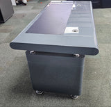 EX SHOWROOM - Grey Gloss Executive Office Desk ONLY - 1600mm - 1861