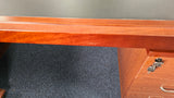EX SHOWROOM - Walnut Real Wood Veneer Executive Desk with Pedestal and Return - 1800mm - BSE181