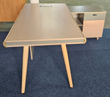 EX SHOWROOM - Modern Oak and Sage Green Executive Right Hand Corner Desk with Gold Edging - 1800mm - CL1711