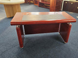 EX SHOWROOM - Mahogany Executive Office Desk Only - 1400mm - KW12B