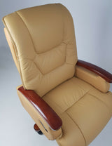 Luxury Beige Leather Executive Office Chair - A302