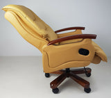 Luxury Beige Leather Executive Office Chair - A302