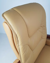 Luxury Beige Leather Executive Office Chair - A302