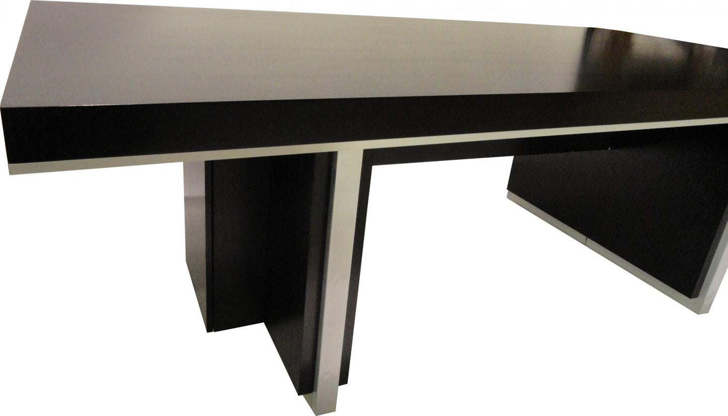 Modern Black Ash Real Wood Veneer Boardroom Meeting Table - 2000mm to 2800mm - LT3F24