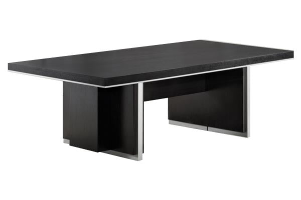 Modern Black Ash Real Wood Veneer Boardroom Meeting Table - 2000mm to 2800mm - LT3F24