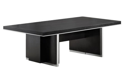 Modern Black Ash Real Wood Veneer Boardroom Meeting Table - 2000mm to 2800mm - LT3F24
