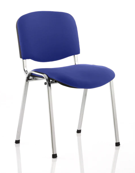 Stackable ISO Chrome Frame Fabric Conference Chair - Multiple Fabric Colour Choices