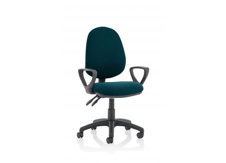 Eclipse 2 Plus Fabric Operator Office Chair - Optional Colour and Armrests