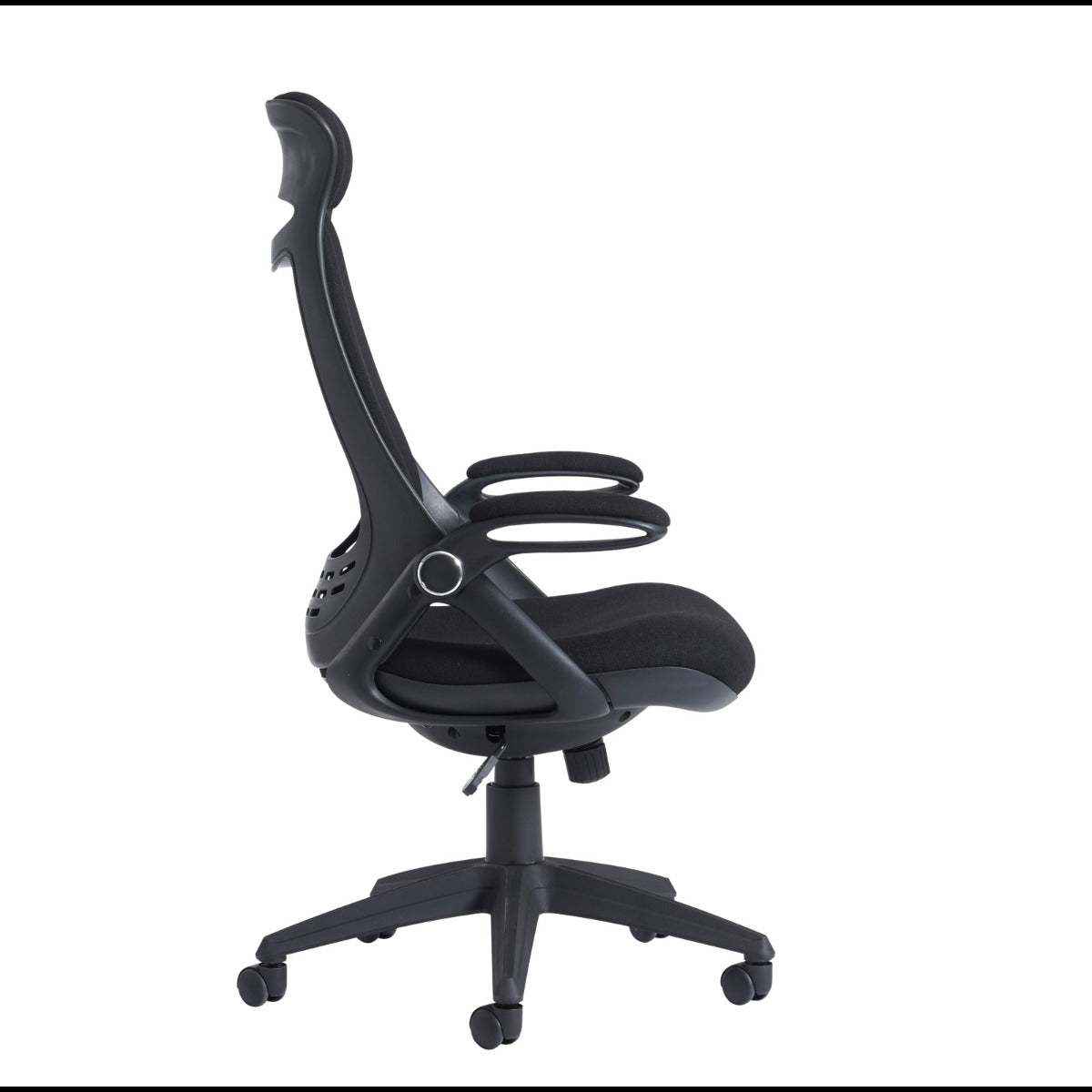 Tuscan High Back Fabric Office Chair with Head Support - Black or Blue Option