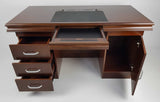 GRA-UBA141-1400mm - Executive Home Office Desk In Light Walnut Veneer