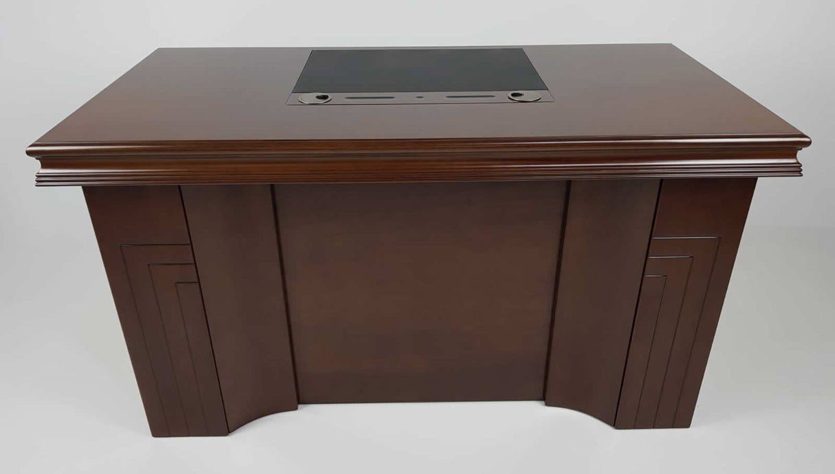 Executive Home Office Desk In Walnut - GRA-UBA161-1600mm